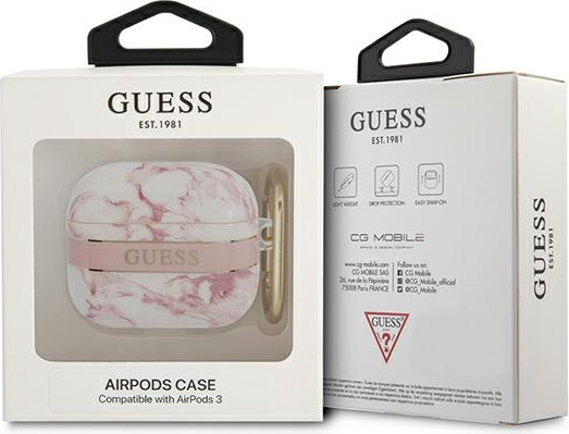 Guess GUA3HCHMAP Apple AirPods 3 pink Marble Strap Collection