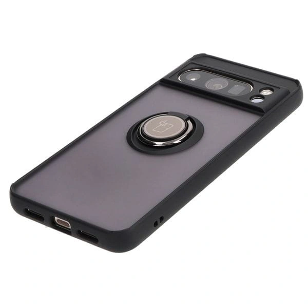 Bizon Case Hybrid Ring Google Pixel 8 Pro smoky with a black frame