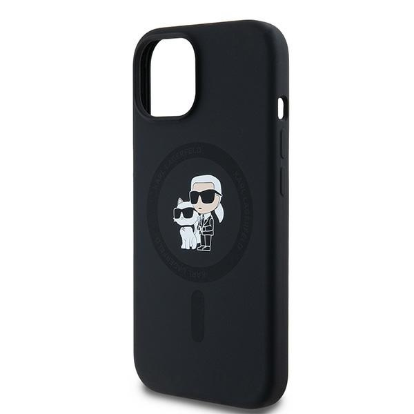 Karl Lagerfeld KLHMP15MSCMKCRHK Apple iPhone 15 Plus / 14 Plus hardcase Silicone Karl & Choupette MagSafe black
