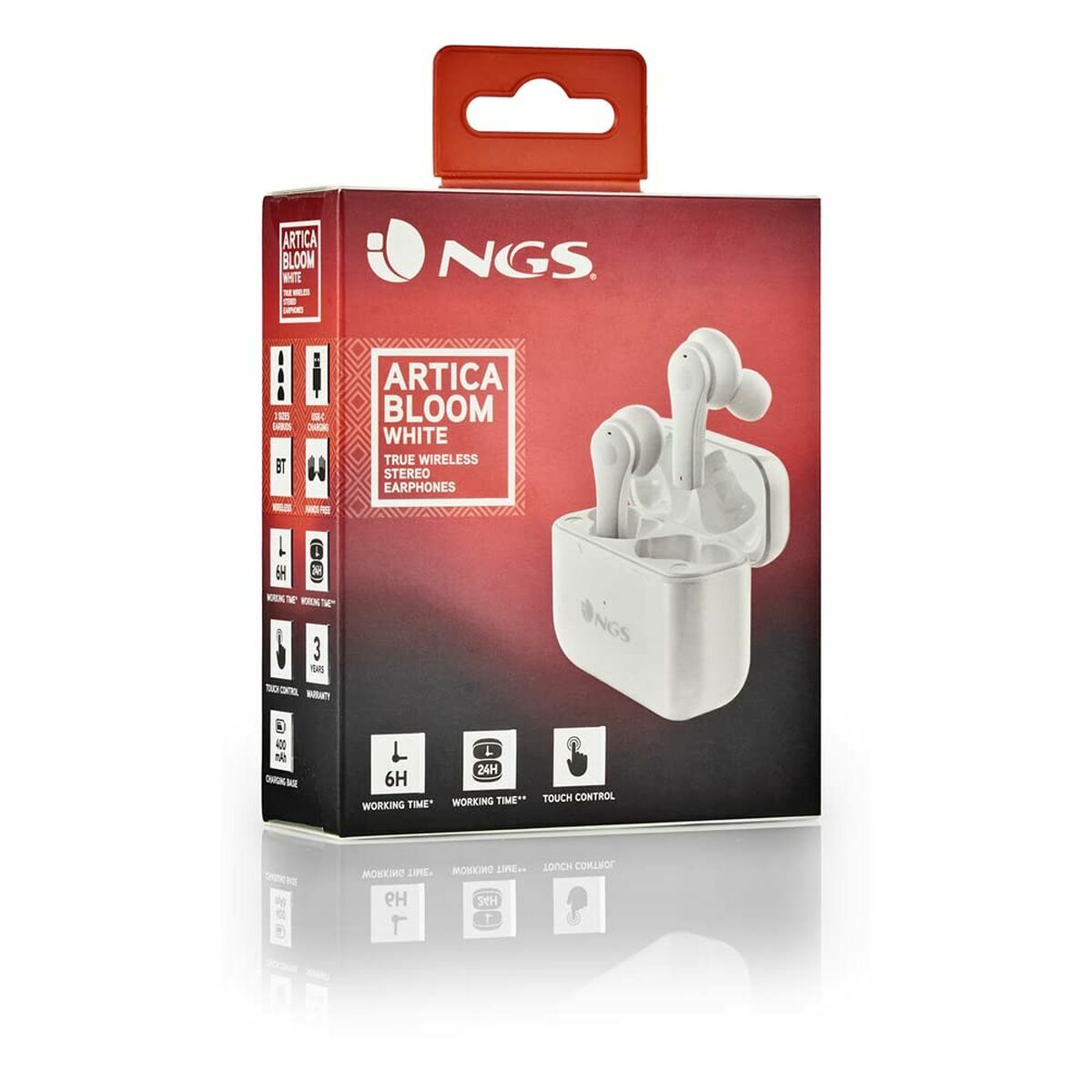 Bluetooth Headphones NGS ARTICABLOOMWHITE White Black Bluetooth Headphones NGS ARTICABLOOMWHITE White Black