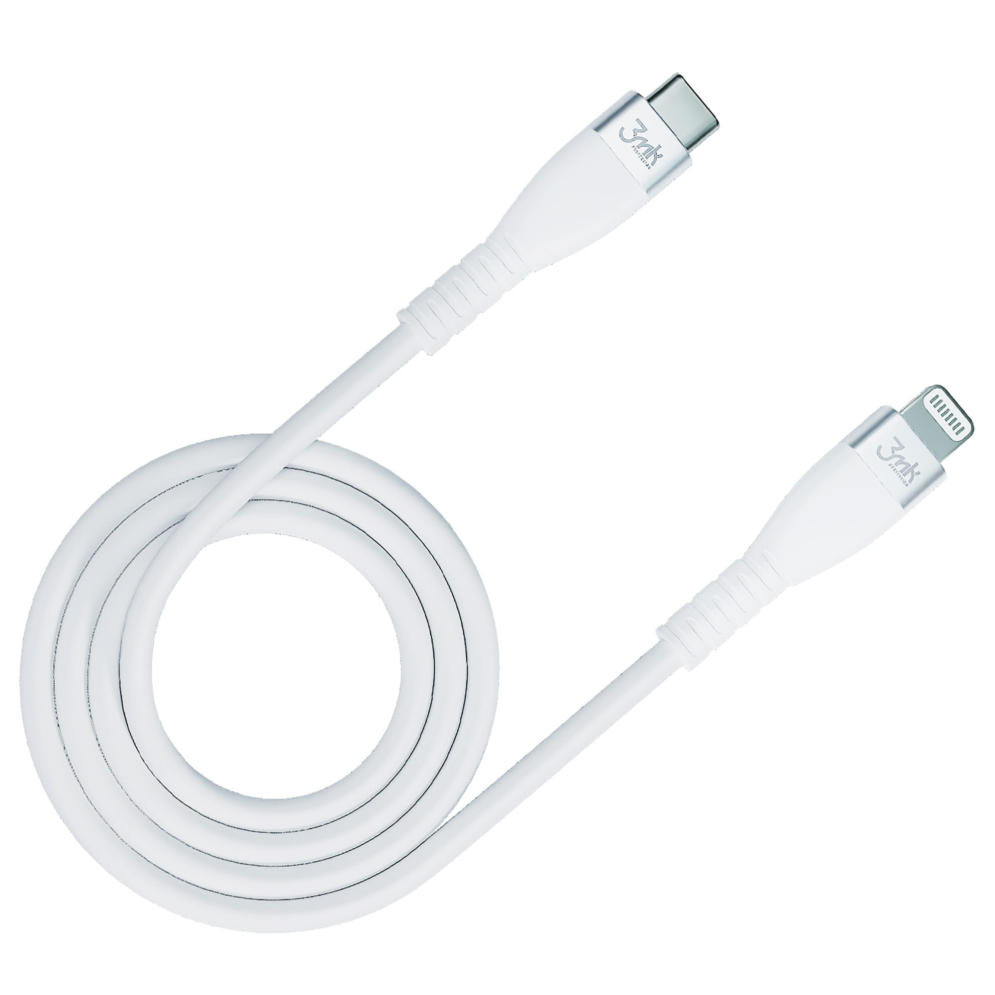 3MK HyperSilicone USB-C - Lightning MFI Cable 20W 3A 1m white