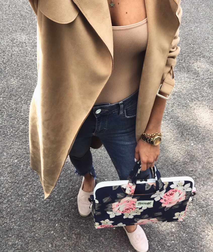 Canvaslife Sleeve Bag 13-14 inch Blue Camellia