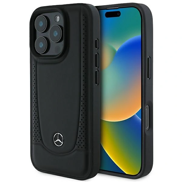 Mercedes MEHCP16LARMBK Apple iPhone 16 Pro hardcase Leather Urban black