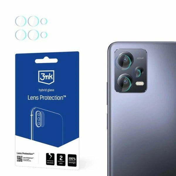 Hybrid glass for camera lens 3MK Lens Protect Xiaomi Redmi Note 12 Pro [4 PACK]