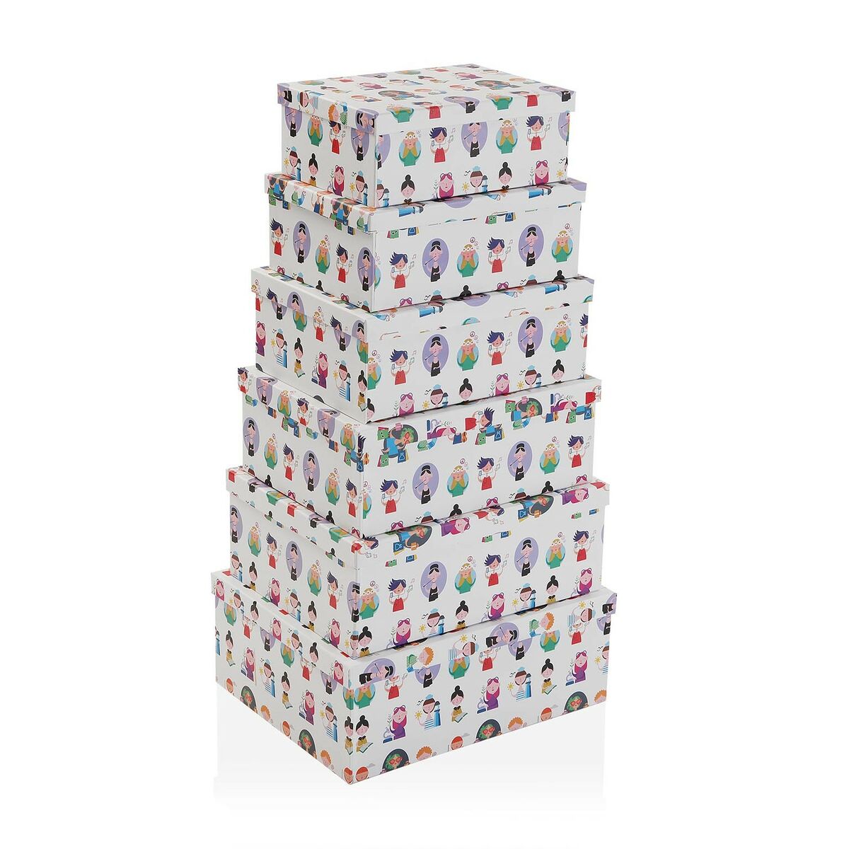 Set of Stackable Organising Boxes Versa 35 x 16,5 x 43 cm