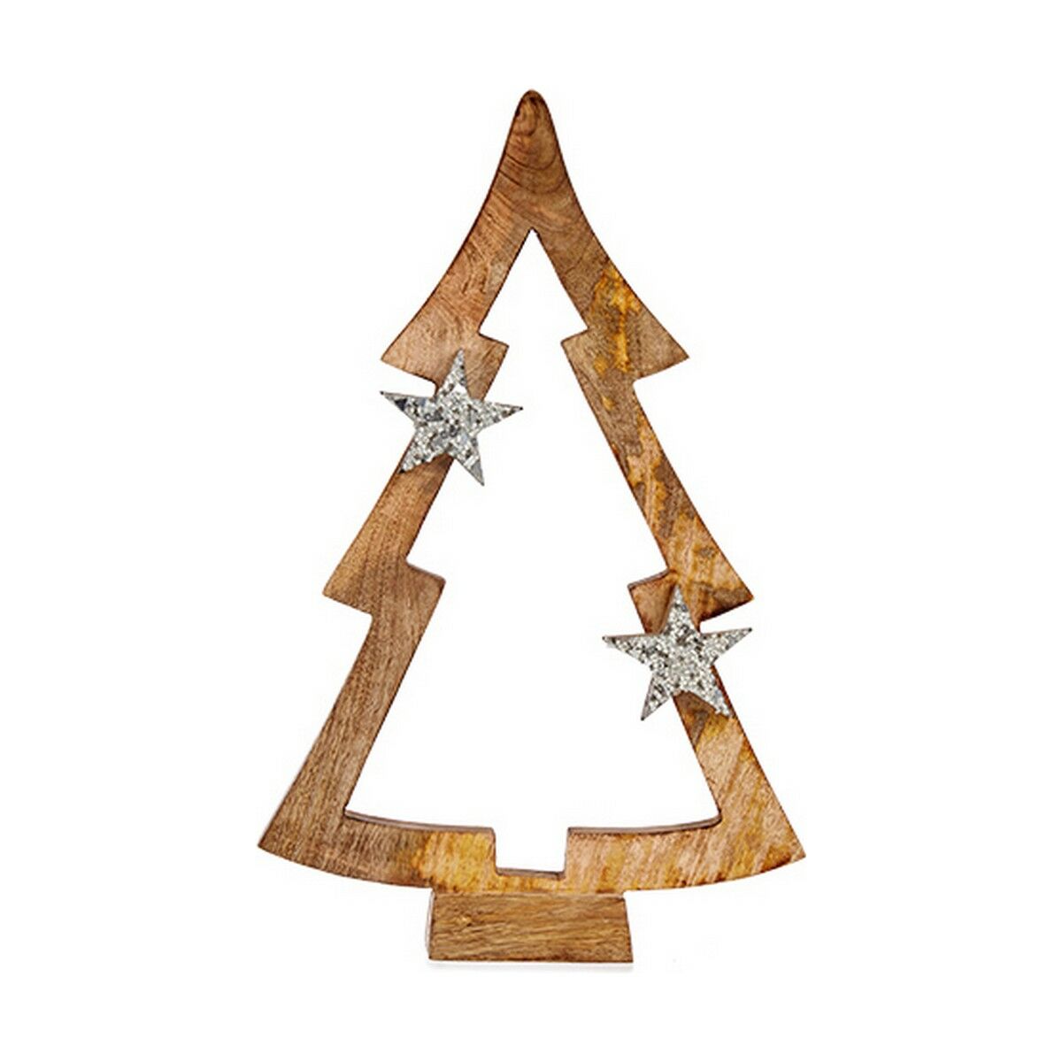 Weihnachtsbaum Silhouette 6,5 x 39 x 23 cm Holz Braun