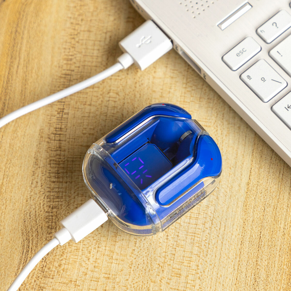 Wireless Headphones Blue InnovaGoods Wireless Headphones Blue InnovaGoods