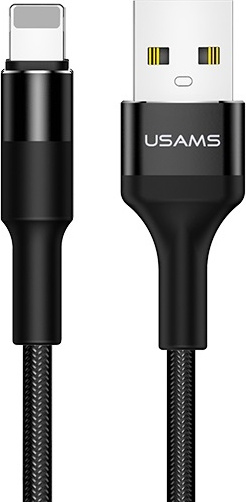 USAMS Nylon Cable U5 2A Lightning black 1,2m SJ220IP01 (US-SJ220)