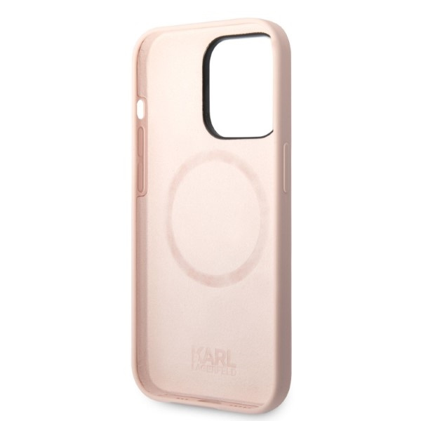 Karl Lagerfeld KLHMP14XSNIKBCP Apple iPhone 14 Pro Max hardcase pink Silicone NFT Ikonik Magsafe