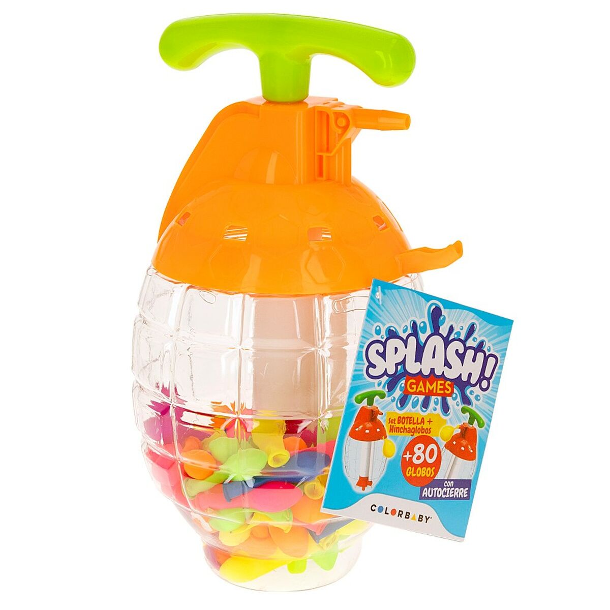 Water Balloons with Pump Colorbaby Splash Self-closing 6 Units
