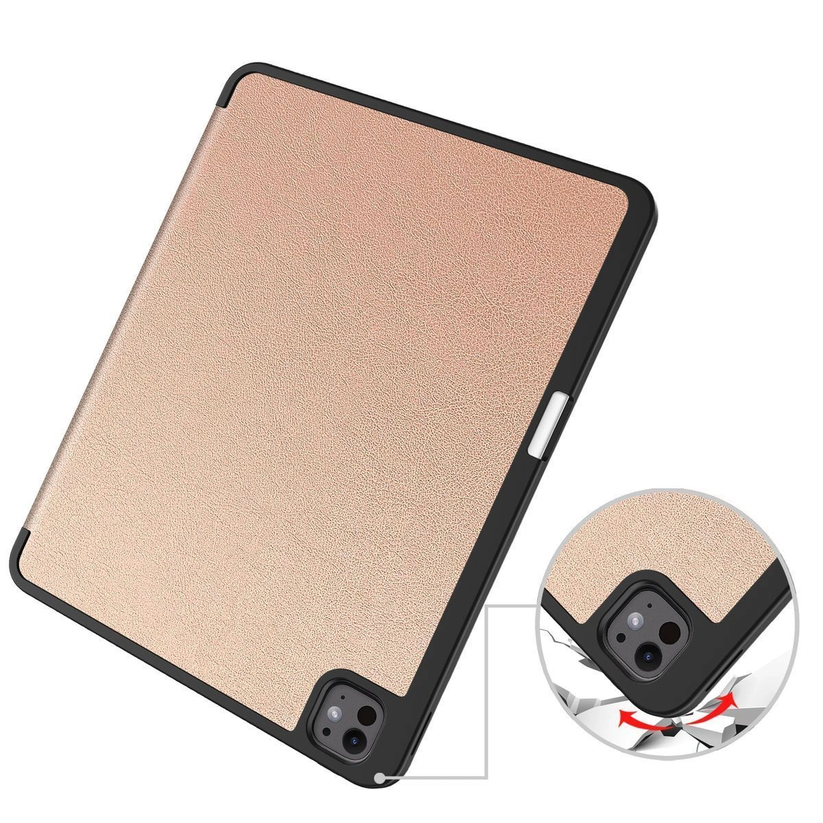Bizon Case Tab Lizard Apple iPad Pro 13" 7 gen. 2024 rose gold