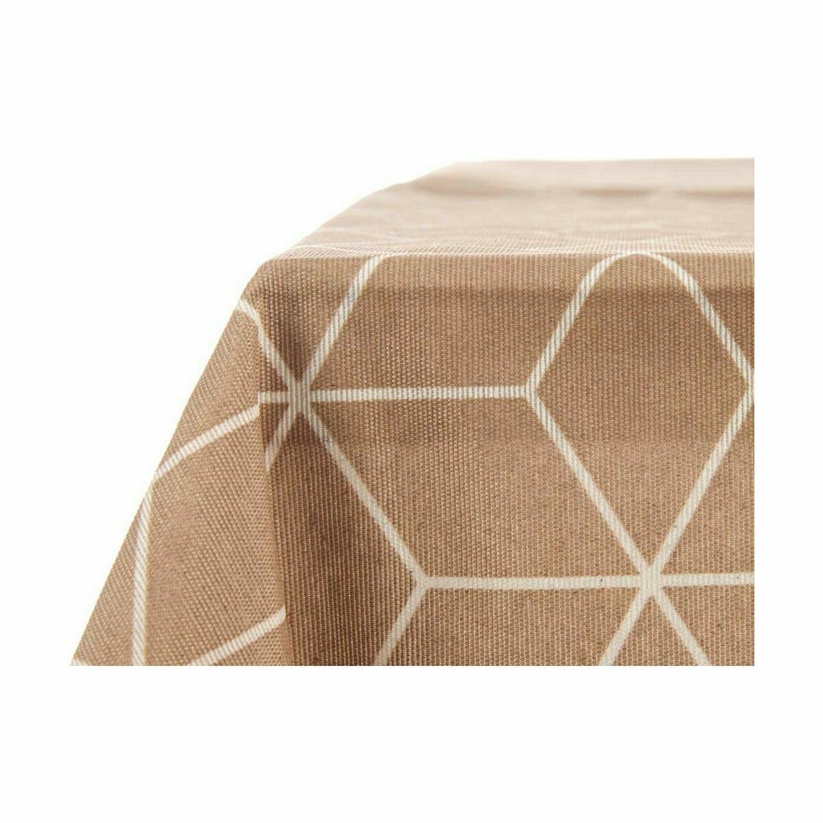 Tablecloth Thin canvas Anti-stain Abstract 140 x 180 cm Beige (10 Units)
