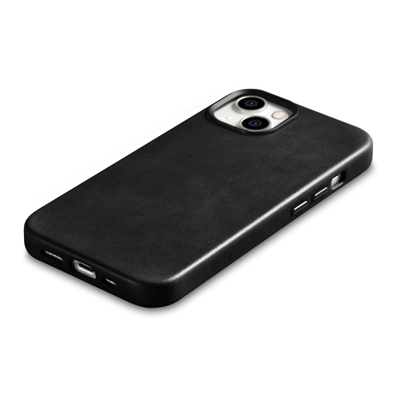 iCarer Oil Wax Premium Leather MagSafe Apple iPhone 14 black