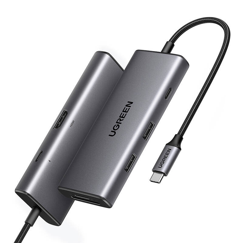 UGREEN CM498 7in1 adapter USB-C / 2xUSB-A 3.2, USB-C 3.2, SD/TF, PD