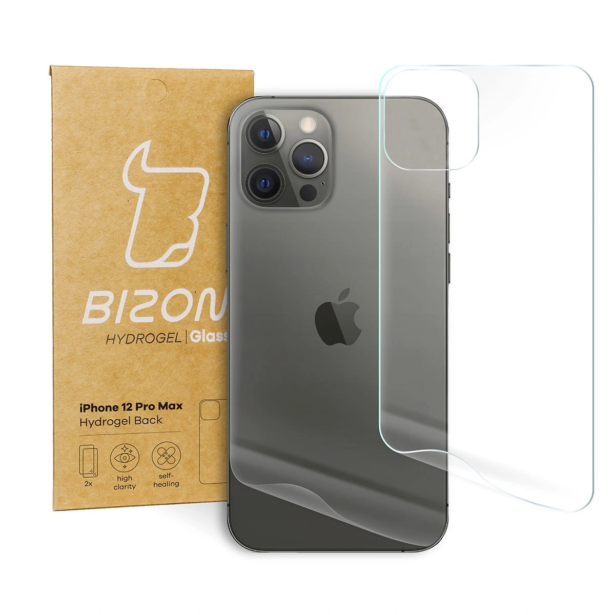 Bizon Glass Hydrogel Apple iPhone 12 Pro Max [2 PACK]