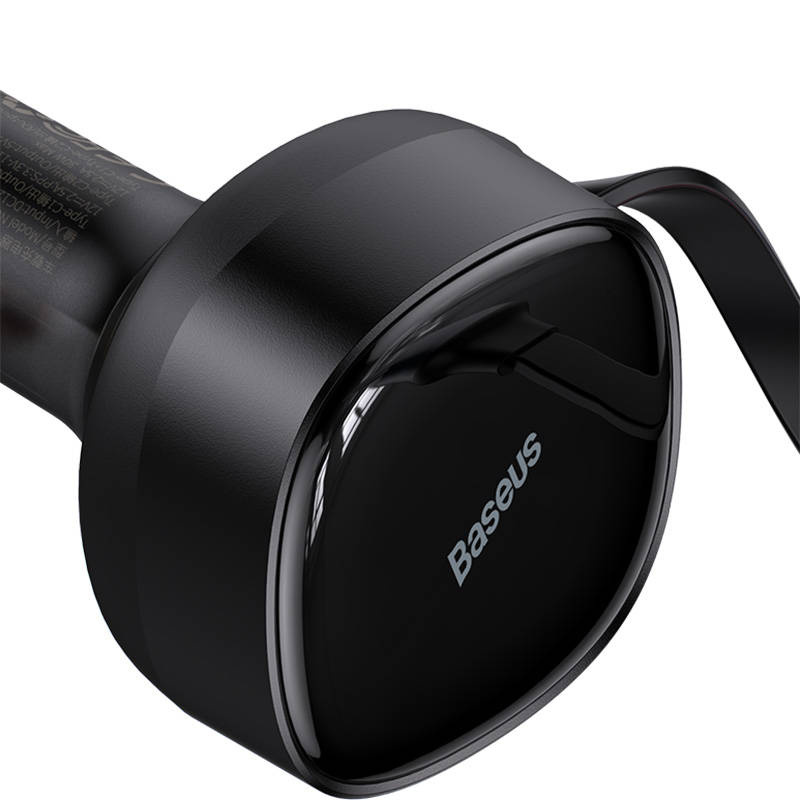 Baseus Enjoyment Car Charger 33W + USB-C cables (black)