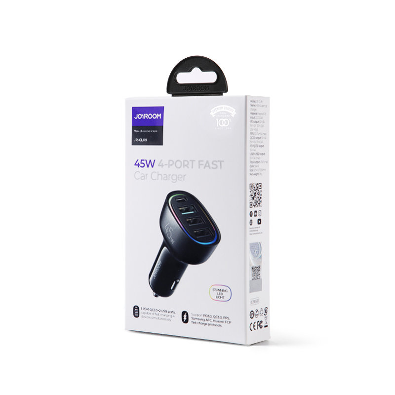 Joyroom 4 Port 45W Car Charger Black (JR-CL09)