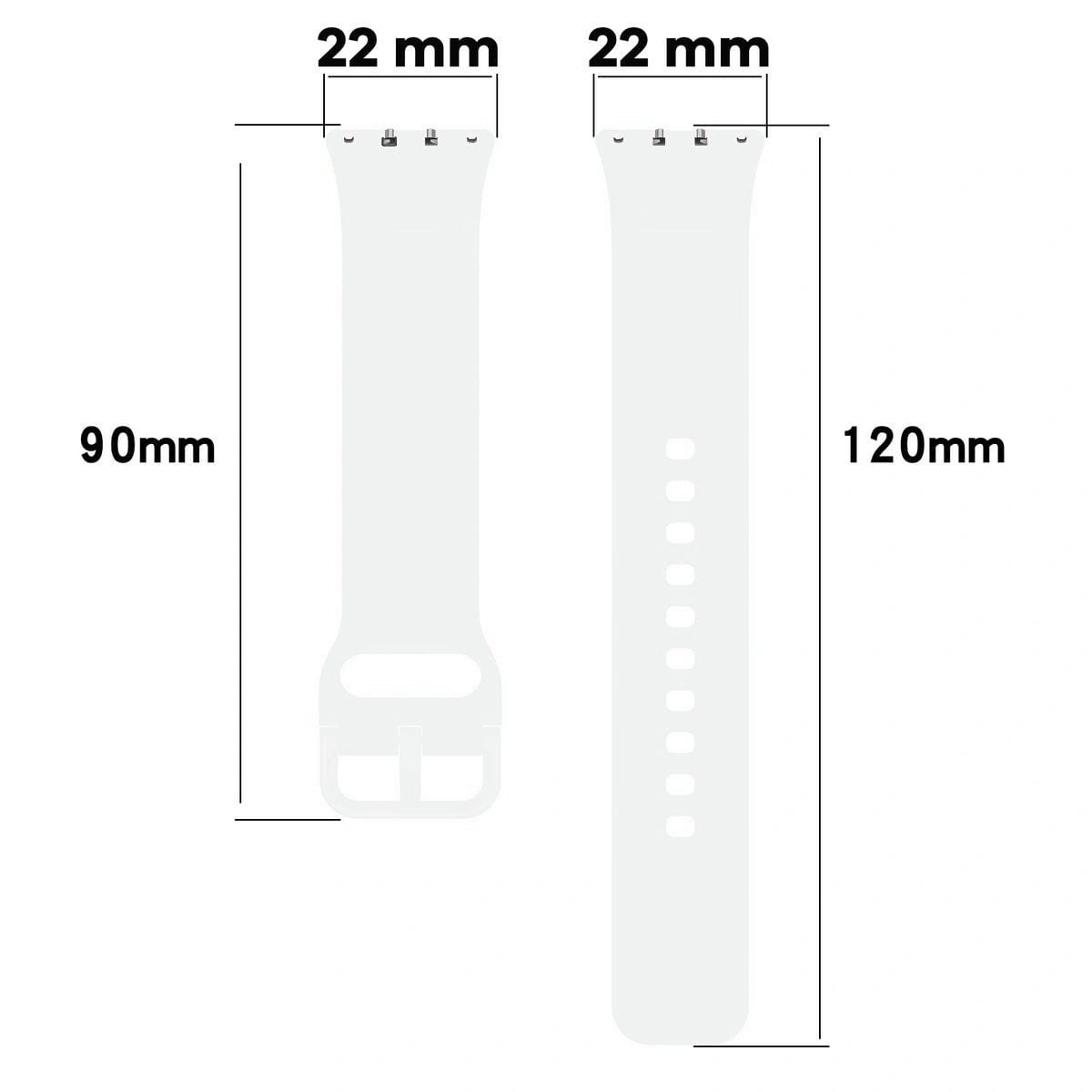 Bizon Strap Watch Silicone Samsung Galaxy Fit 3 white