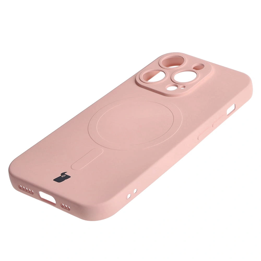 Bizon Case Silicone Magnetic Apple iPhone 14 Pro light pink