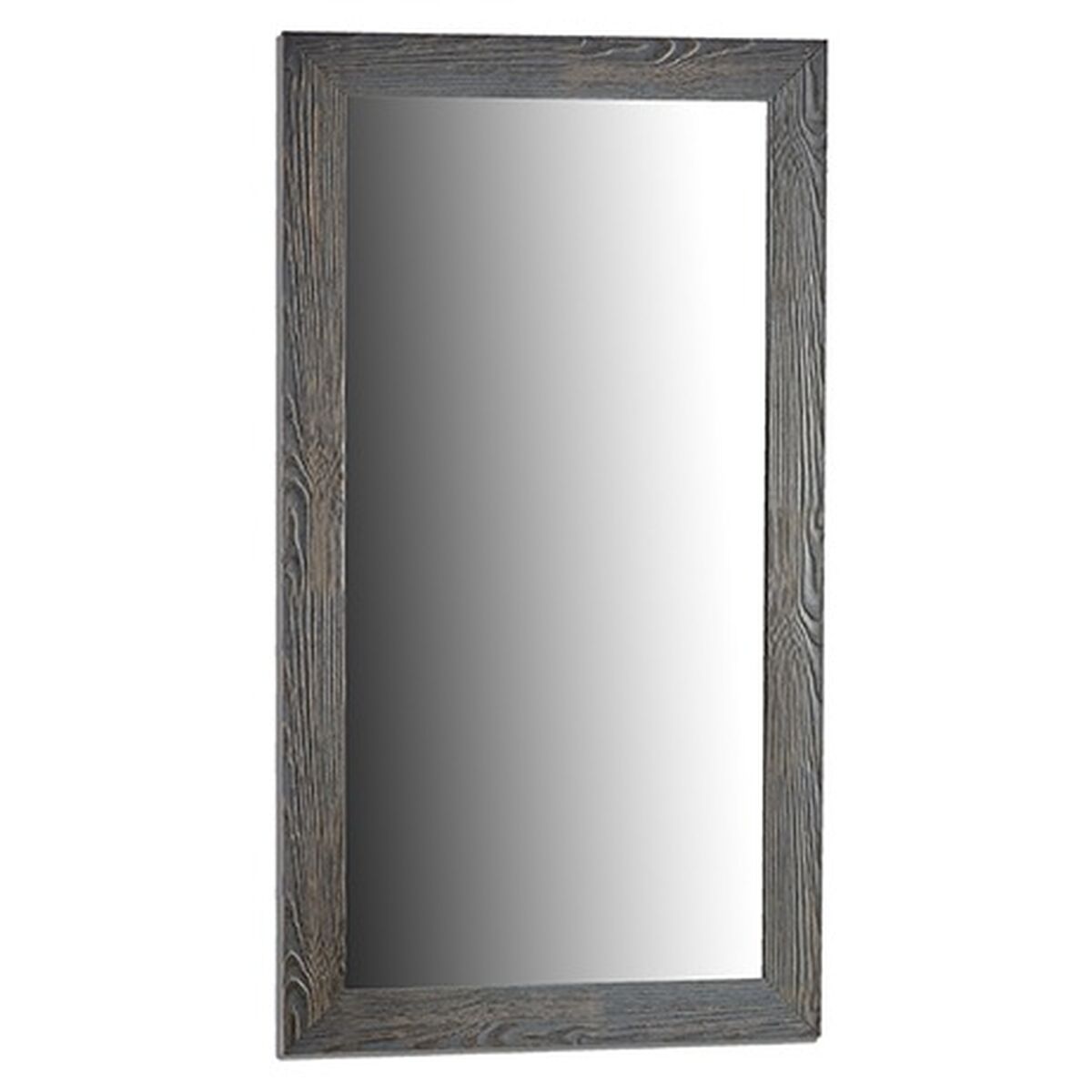 Wall mirror Grey Wood Glass 75,5 x 135,5 x 1,5 cm (2 Units)