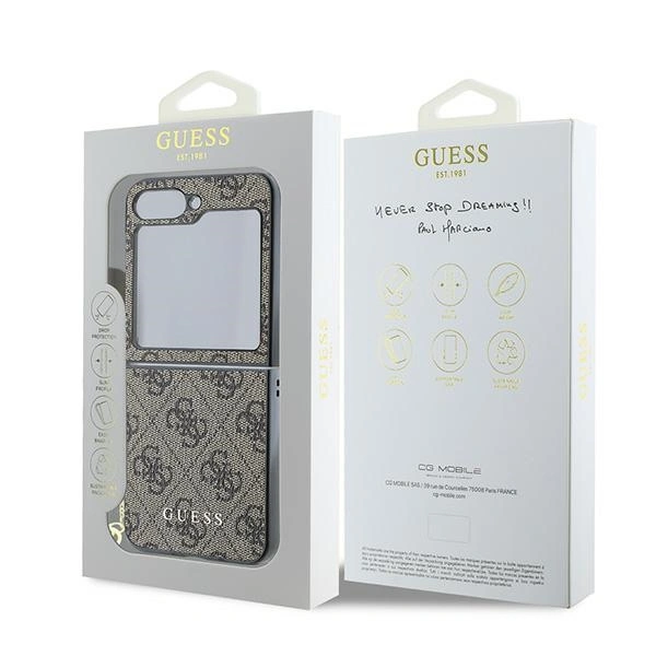 Case Guess GUHCZF6GF4GBR Samsung Galaxy Z Flip6 4G Charm brown/brown
