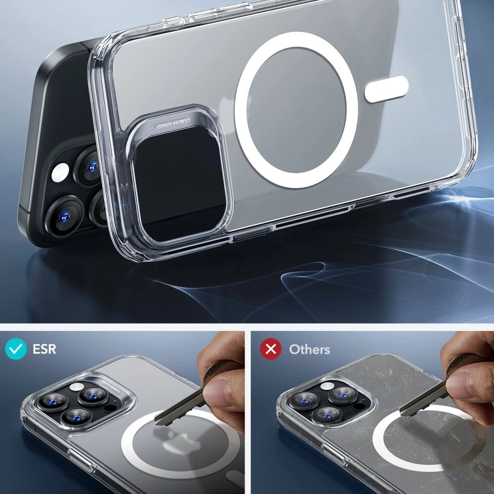ESR Classic Hybrid Halolock MagSafe & Tempered Glass Apple iPhone 16 Pro Max Frosted Clear