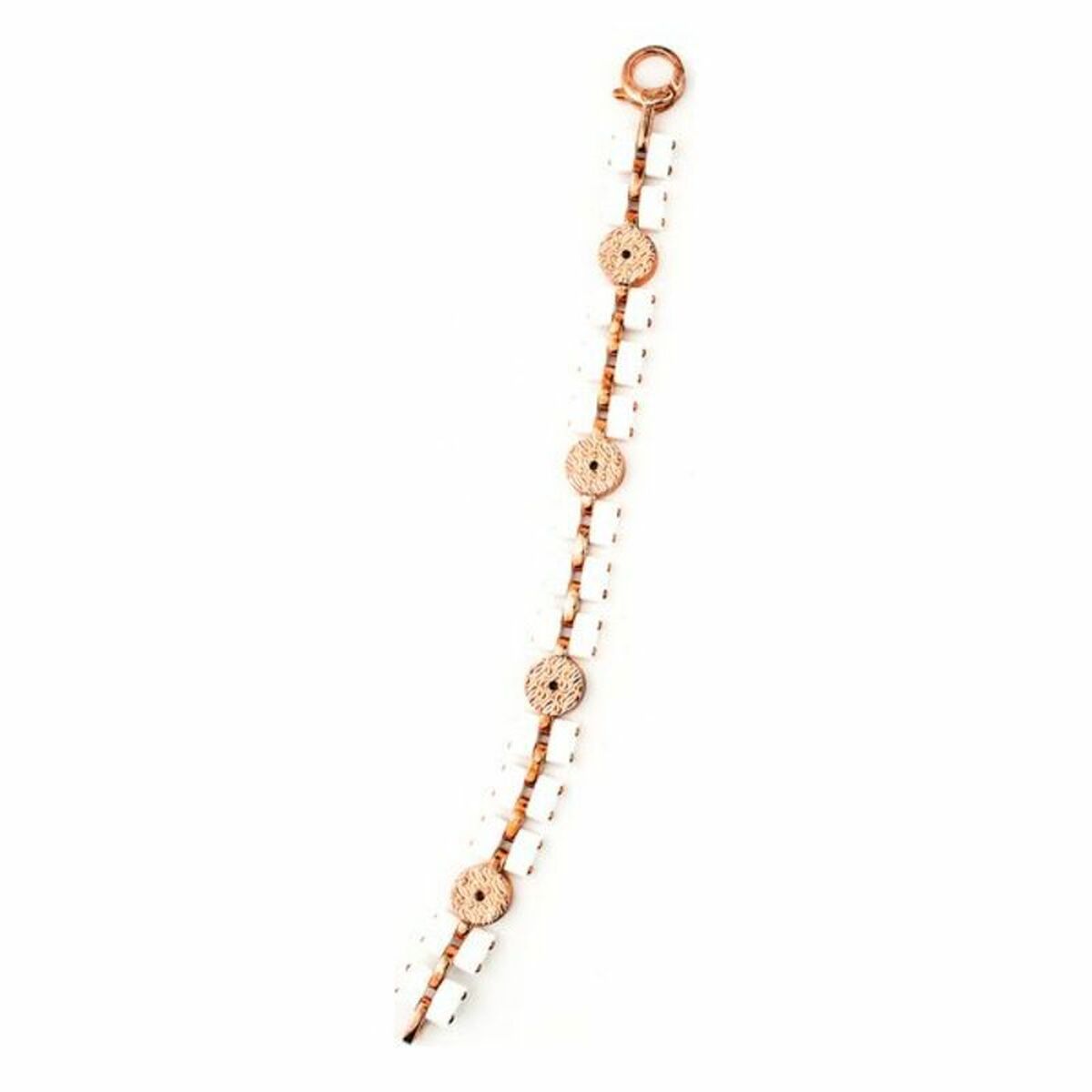 Bransoletka Damska GC Watches CWB10901 Ceramika Różowy Biały Plata de ley Plata de ley/Ceramika (19 cm)