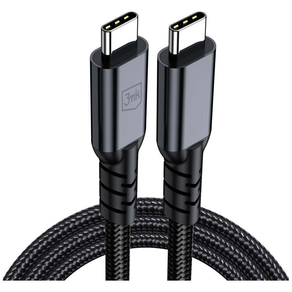 Kabel 3MK Hyper Cable N-SERIES USB-C / USB-C Thunderbolt 4 2m 48V / 5A 240W czarny