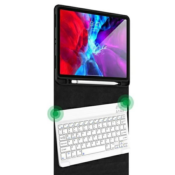 USAMS Winro Keyboard Apple iPad Pro 11 2018/2020/2021/2022 (1, 2, 3, 4 gen) green cover-white keyboard (US-BH645)