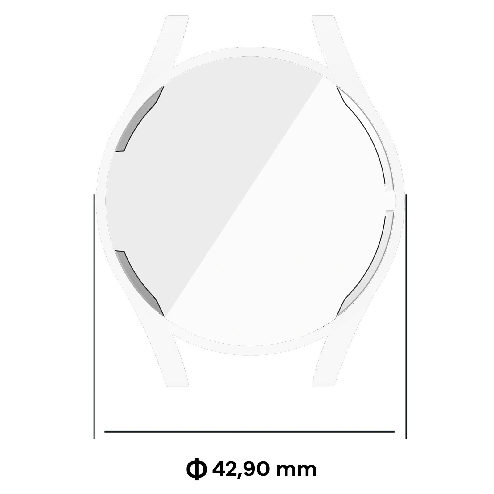 Bizon Case Watch Felipe Samsung Galaxy Watch FE / Watch 4 40 mm clear