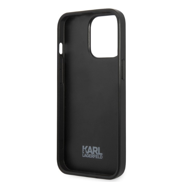 Karl Lagerfeld KLHCP13XPMNIKBL Apple iPhone 13 Pro Max hardcase blue Monogram Ikonik Patch