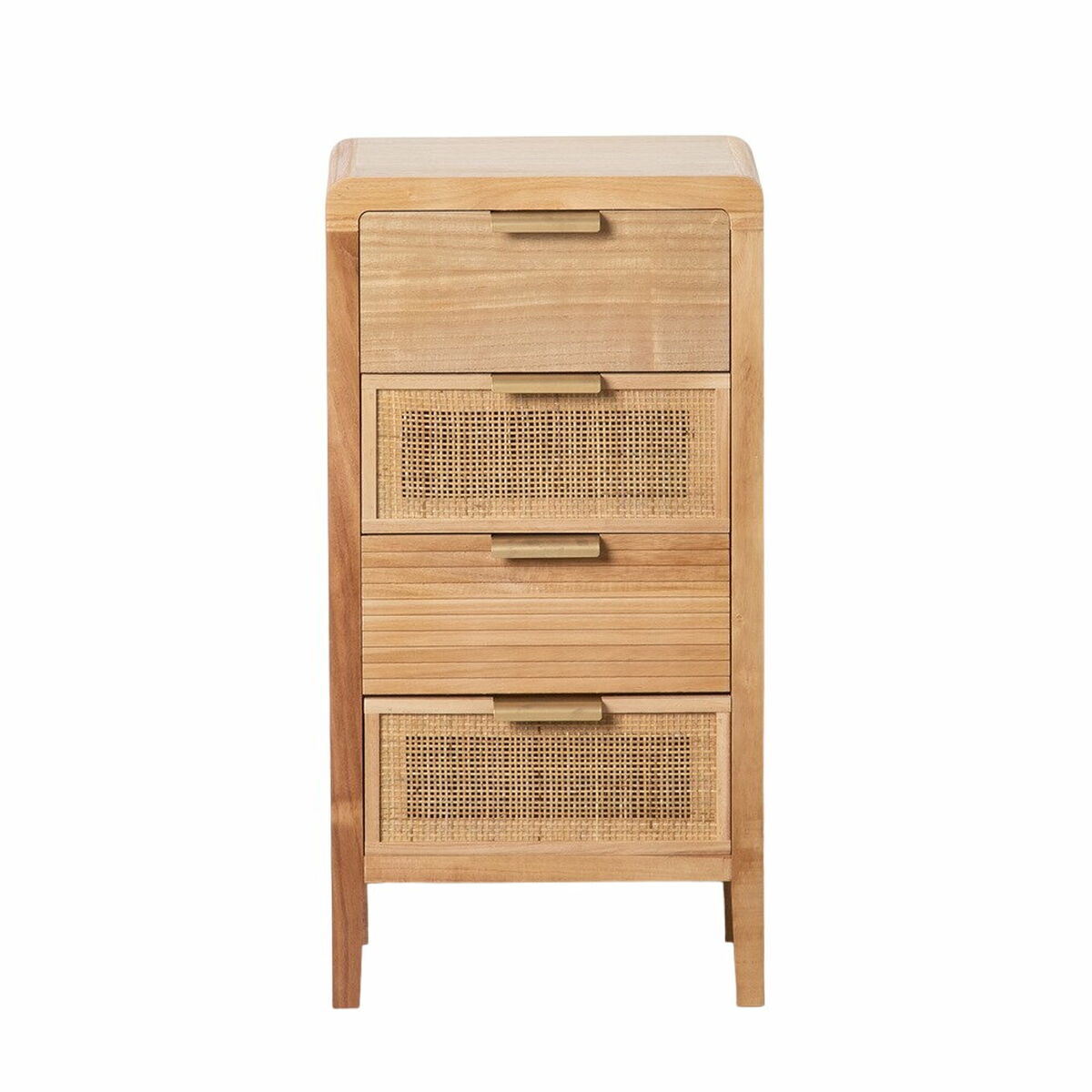 Nightstand HONEY Natural Paolownia wood MDF Wood 40 x 30 x 77,5 cm