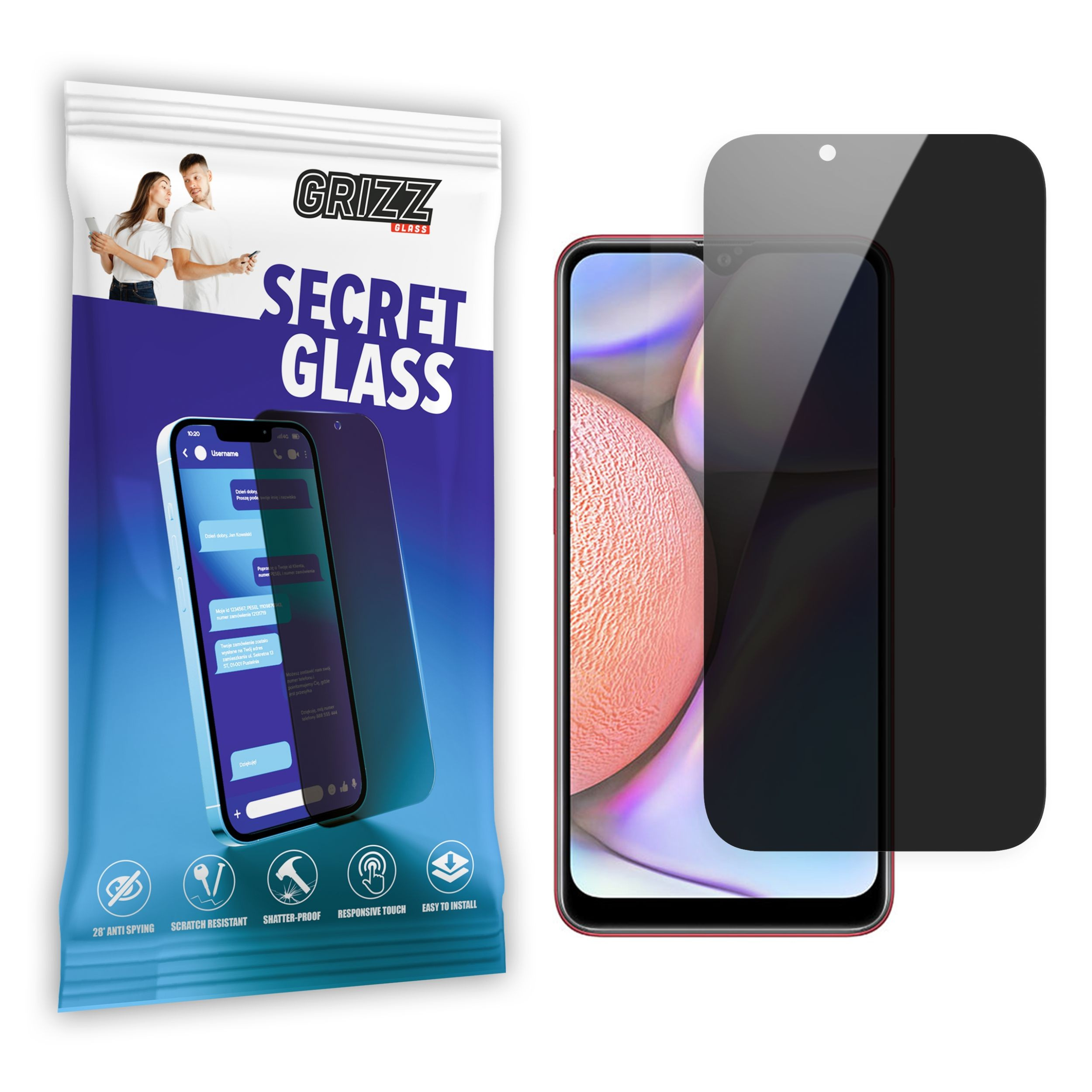 GrizzGlass SecretGlass Samsung Galaxy A10