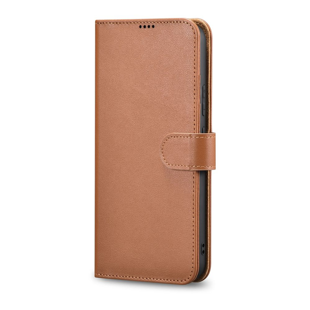 iCarer Haitang Leather Wallet Samsung Galaxy S22+ Plus brown