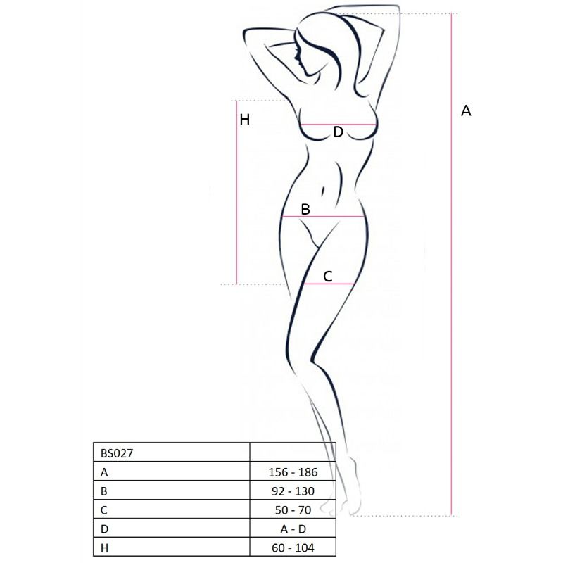 PASSION WOMAN BS027 BODYSTOCKING WHITE DRESS STYLE ONE SIZE