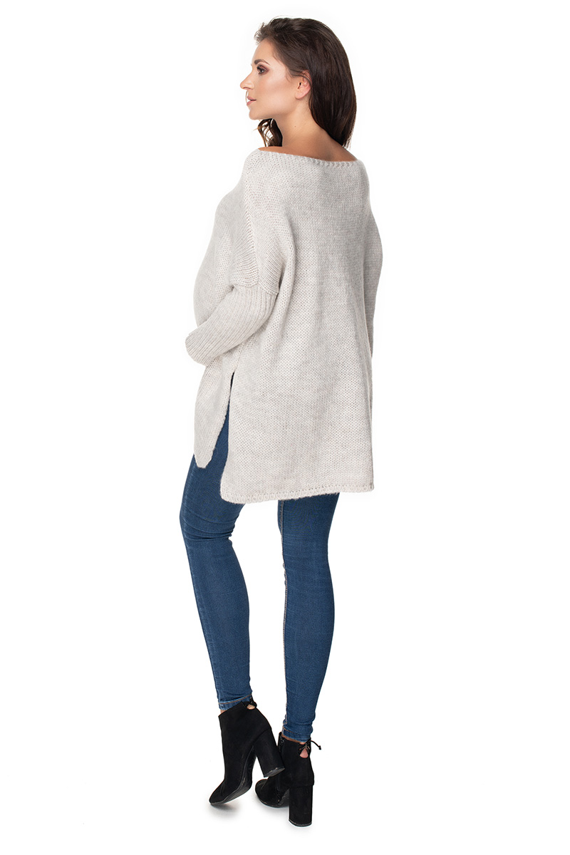  Pregnancy sweater model 135981 PeeKaBoo  grey
