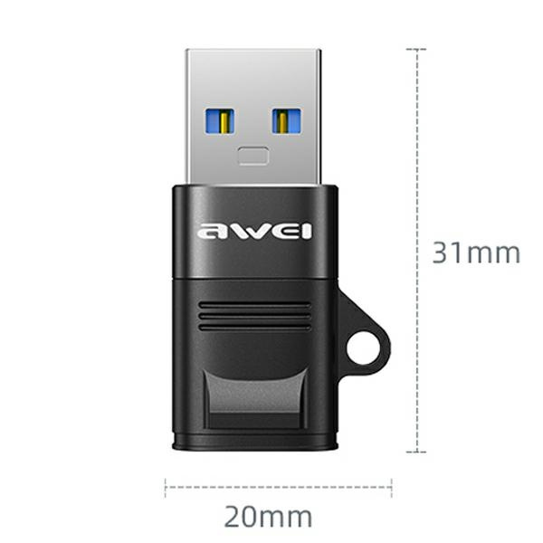 AWEI Adapter CL-13 USB-C/USB-A black