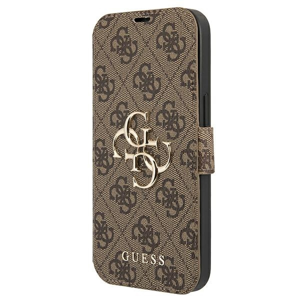 Guess GUBKP13X4GMGBR Apple iPhone 13 Pro Max brown book 4G Big Metal Logo