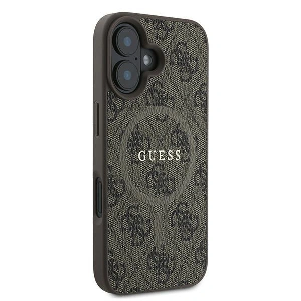 Guess GUHMP16MG4GFRW Apple iPhone 16 Plus hardcase 4G Ring Classic Logo MagSafe brown