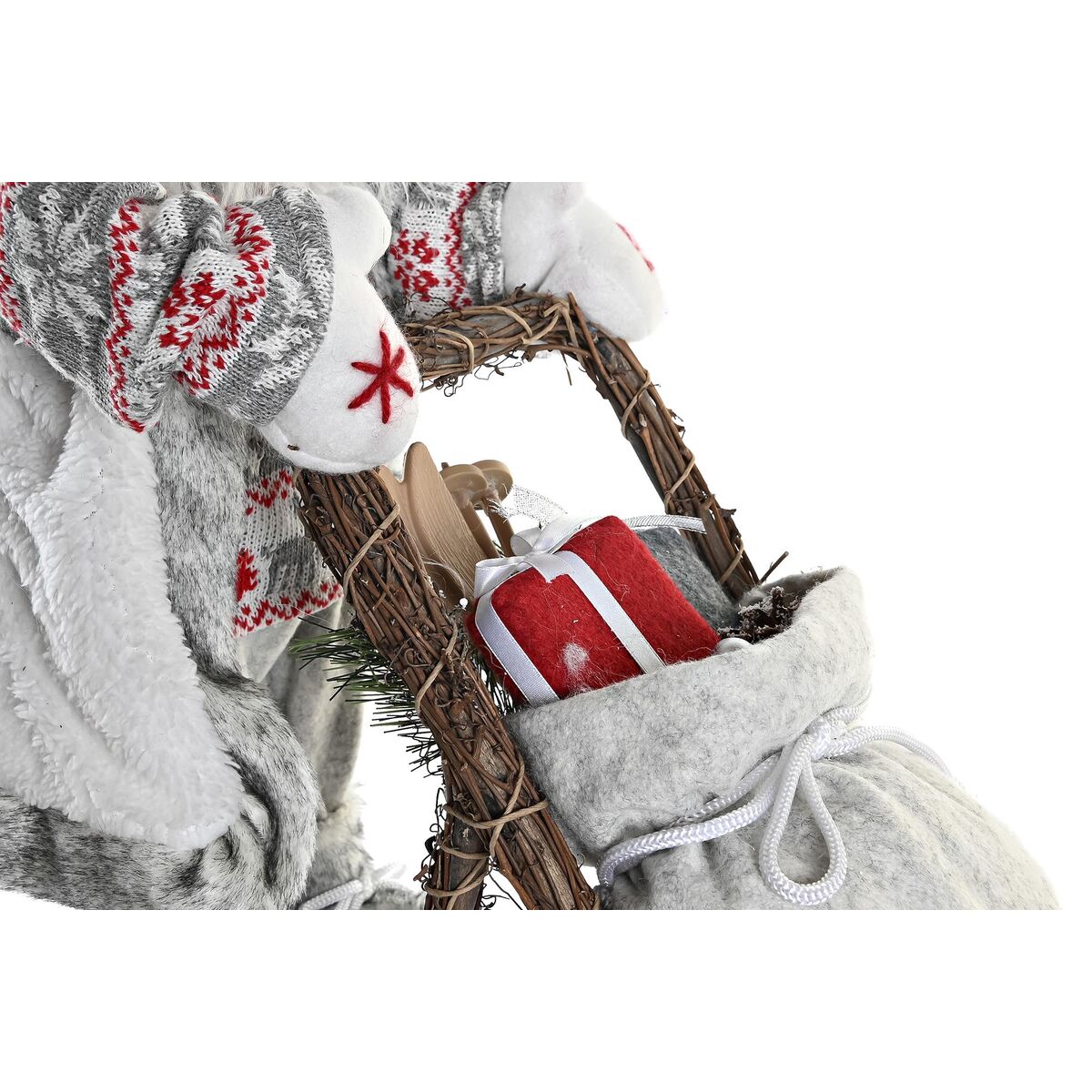 Christmas bauble DKD Home Decor Father Christmas Grey Wood 42 x 22 x 48 cm