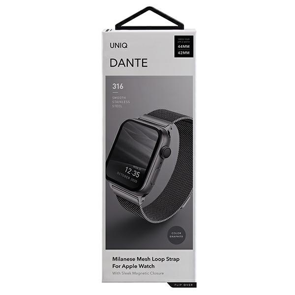 UNIQ Dante Apple Watch Series 4/5/6/SE 44mm Stainless Steel graphite
