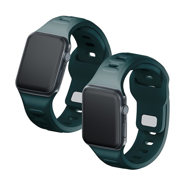 3MK Silicone Watch Strap Apple Watch 4/5/6/7/SE/8/9 40/41mm evergreen