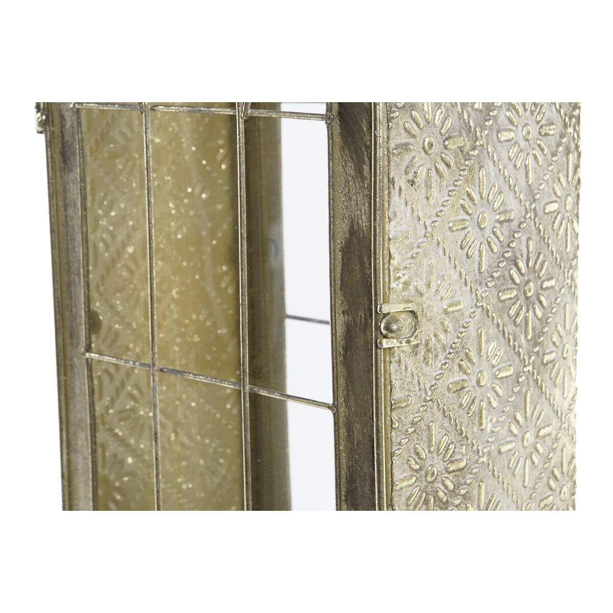 Laterne DKD Home Decor Kristall Gold Metall Araber Decapé (18 x 13 x 43 cm)