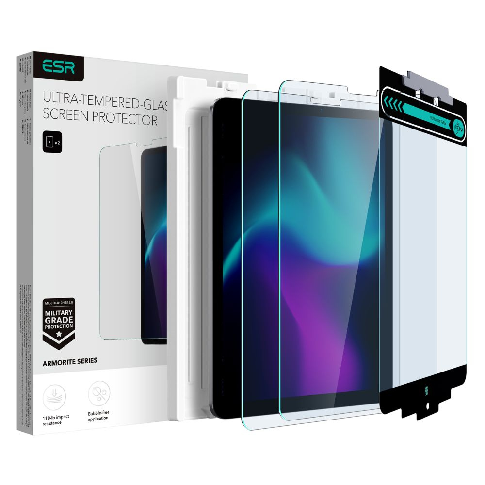 ESR Armorite Apple iPad Air 10.9 2020/2022 (4, 5 gen) / iPad Pro 11 2020/2022 (3, 4 gen) Clear [2 PACK]
