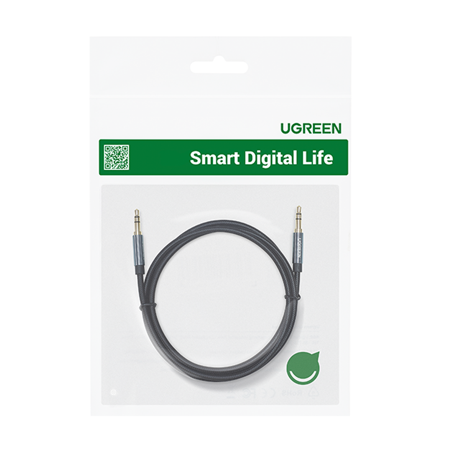 Ugreen audio cable AUX angled minijack 3.5mm 2m blue (AV112)