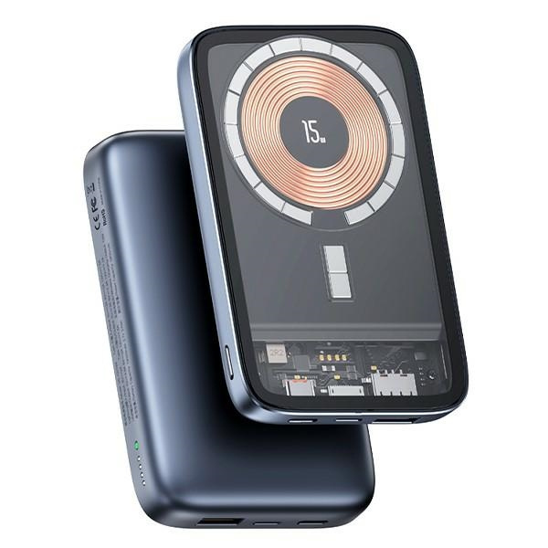 USAMS Powerbank PB67 10000mAh 20W QC3.0+PD Magnetic Wireless Fast Charge stalowy/tarnish (US-CD184)