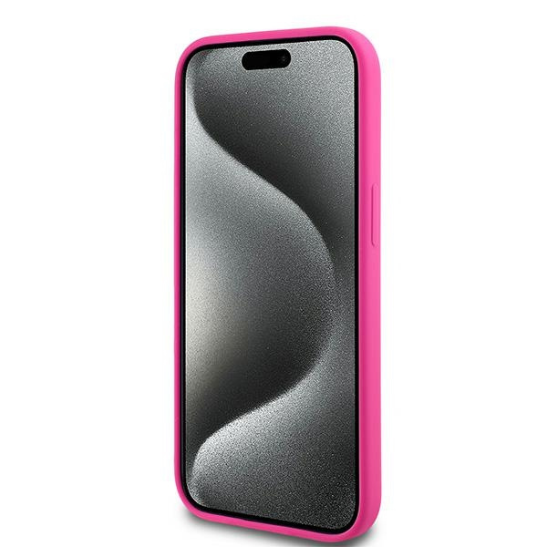 Karl Lagerfeld KLHMP15MSCHPPLF Apple iPhone 15 Plus / 14 Plus hardcase Silicone Choupette Head MagSafe fuschia
