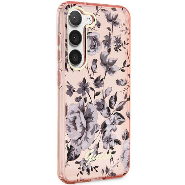 Guess GUHCS23MHCFWSP Samsung Galaxy S23+ Plus pink hardcase Flower Collection