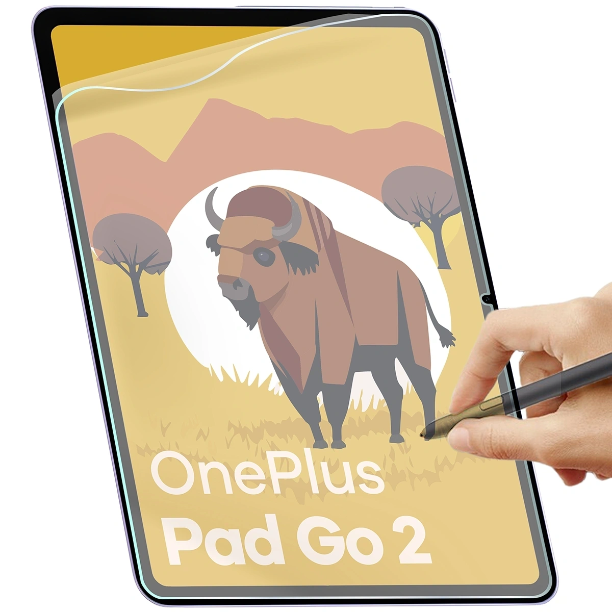 Folia imitująca papier Bizon Film Tab Papirus do Samsung Galaxy Tab S9 / S9 FE [2 PACK]