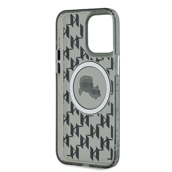 Karl Lagerfeld KLHMP15LHMCKMHK Apple iPhone 15 Pro IML Monogram Karl&Choupette Head MagSafe black